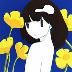 Venus & Flower　シルクスクリーンプリント　額装